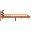 Estructura De Cama Madera Maciza Pino Marrón Cera 180x200 Cm