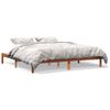 Estructura De Cama Madera Maciza Pino Marrón Cera 120x200 Cm