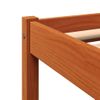 Estructura De Cama Madera Maciza Pino Marrón Cera 120x200 Cm