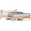 Vidaxl Estructura De Cama Madera Maciza De Pino 135x190 Cm Marrón