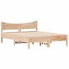 Vidaxl Estructura De Cama Madera Maciza De Pino 135x190 Cm Marrón