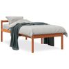 Cama Para Mayores Madera Maciza De Pino Marrón Cera 75x190 Cm