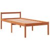 Cama Para Mayores Madera Maciza De Pino Marrón Cera 75x190 Cm