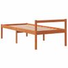 Cama Para Mayores Madera Maciza De Pino Marrón Cera 75x190 Cm