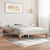 Estructura De Cama Madera Maciza Pino Marrón Cera 120x190 Cm