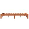 Estructura De Cama Madera Maciza Pino Marrón Cera 120x190 Cm