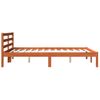 Estructura De Cama Madera Maciza Pino Marrón Cera 140x190 Cm