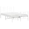 Estructura Cama Metal Con Cabecero Y Estribo Blanco 120x200 Cm