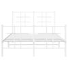 Estructura Cama Metal Con Cabecero Y Estribo Blanco 120x200 Cm