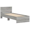 Estructura De Cama Cabecero Luces Led Gris Sonoma 90x190 Cm