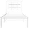 Estructura De Cama De Metal Con Cabecero Blanco 75x190 Cm