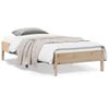 Estructura De Cama Madera Maciza De Pino 100x200 Cm Marrón