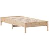 Estructura De Cama Madera Maciza De Pino 100x200 Cm Marrón