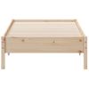 Estructura De Cama Madera Maciza De Pino 100x200 Cm Marrón