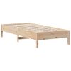 Estructura De Cama Madera Maciza De Pino 100x200 Cm Marrón