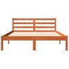 Estructura De Cama Madera Maciza Pino Marrón Cera 120x190 Cm