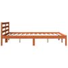 Estructura De Cama Madera Maciza Pino Marrón Cera 120x190 Cm