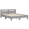 Vidaxl Cama Con Cabecero Madera De Ingeniería Gris Sonoma 140x190 Cm