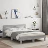 Vidaxl Cama Con Cabecero Madera De Ingeniería Gris Sonoma 140x190 Cm