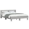 Vidaxl Cama Con Cabecero Madera De Ingeniería Gris Sonoma 140x190 Cm