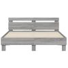 Vidaxl Cama Con Cabecero Madera De Ingeniería Gris Sonoma 140x190 Cm