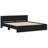 Vidaxl Estructura De Cama Con Cabecero Negra 160x200 Cm