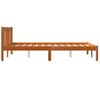 Estructura De Cama Madera Maciza Pino Marrón Cera 135x190 Cm