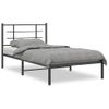 Estructura De Cama Con Cabecero Metal Negro 100x190 Cm