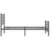 Estructura De Cama Con Cabecero Y Estribo Metal Negro 75x190 Cm