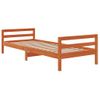 Estructura De Cama Madera Maciza De Pino Marrón Cera 90x200 Cm