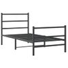 Vidaxl Estructura De Cama Con Cabecero Y Estribo Metal Negro 90x190 Cm