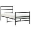 Vidaxl Estructura De Cama Con Cabecero Y Estribo Metal Negro 90x190 Cm