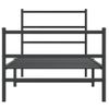 Vidaxl Estructura De Cama Con Cabecero Y Estribo Metal Negro 90x190 Cm