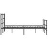 Vidaxl Estructura De Cama Con Cabecero Y Estribo Metal Negro 135x190cm