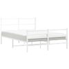 Vidaxl Estructura Cama Metal Con Cabecero Y Estribo Blanco 140x200 Cm