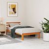 Estructura Cama Con Cabecero Madera Pino Marrón Cera 90x190 Cm