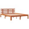 Estructura Cama Con Cabecero Madera Pino Marrón Cera 120x200 Cm