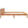 Estructura De Cama Madera Maciza Pino Marrón Cera 120x200 Cm