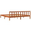 Estructura De Cama Madera Maciza Pino Marrón Cera 120x200 Cm