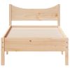 Vidaxl Estructura De Cama Madera Maciza De Pino 75x190 Cm Marrón