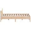 Vidaxl Estructura De Cama De Madera Maciza De Pino 140x190 Cm Marrón