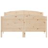 Estructura De Cama Con Cabecero Madera Maciza Pino 120x190 Cm Marrón