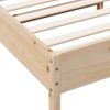 Estructura De Cama Con Cabecero Madera Maciza Pino 120x190 Cm Marrón