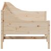 Sofá Cama Madera Maciza De Pino 90x190 Cm Marrón