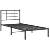 Estructura De Cama Con Cabecero Metal Negro 90x200 Cm