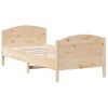 Estructura De Cama Con Cabecero Madera Maciza Pino 75x190 Cm Marrón