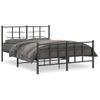 Estructura De Cama Cabecero Y Pie De Cama Metal Negro 135x190cm