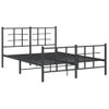 Estructura De Cama Cabecero Y Pie De Cama Metal Negro 135x190cm