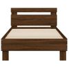 Vidaxl Cama Con Cabecero Madera De Ingeniería Marrón Roble 90x190 Cm