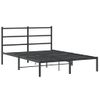 Vidaxl Estructura De Cama Con Cabecero Metal Negro 140x190 Cm